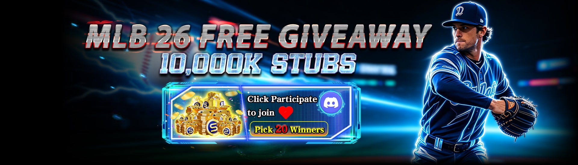 MLB 26 FREE GIVEAWAYS 10000K Stubs