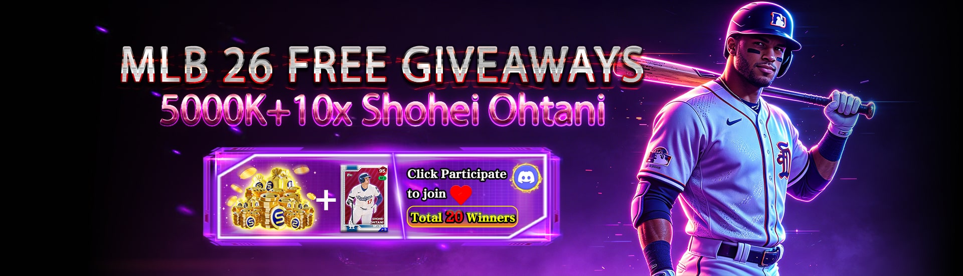 MLB 26 FREE GIVEAWAYS 5000K + 10 x Shohei Ohtani